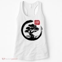 Bonsai Tree Enso Circle Japanese Zen Yoga Buddhism Aesthetic Meaningful Gift Women's Tank Top thumb 0