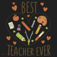 Best Teacher Ever Heart Gift Women's Sweatshirt thumb 2