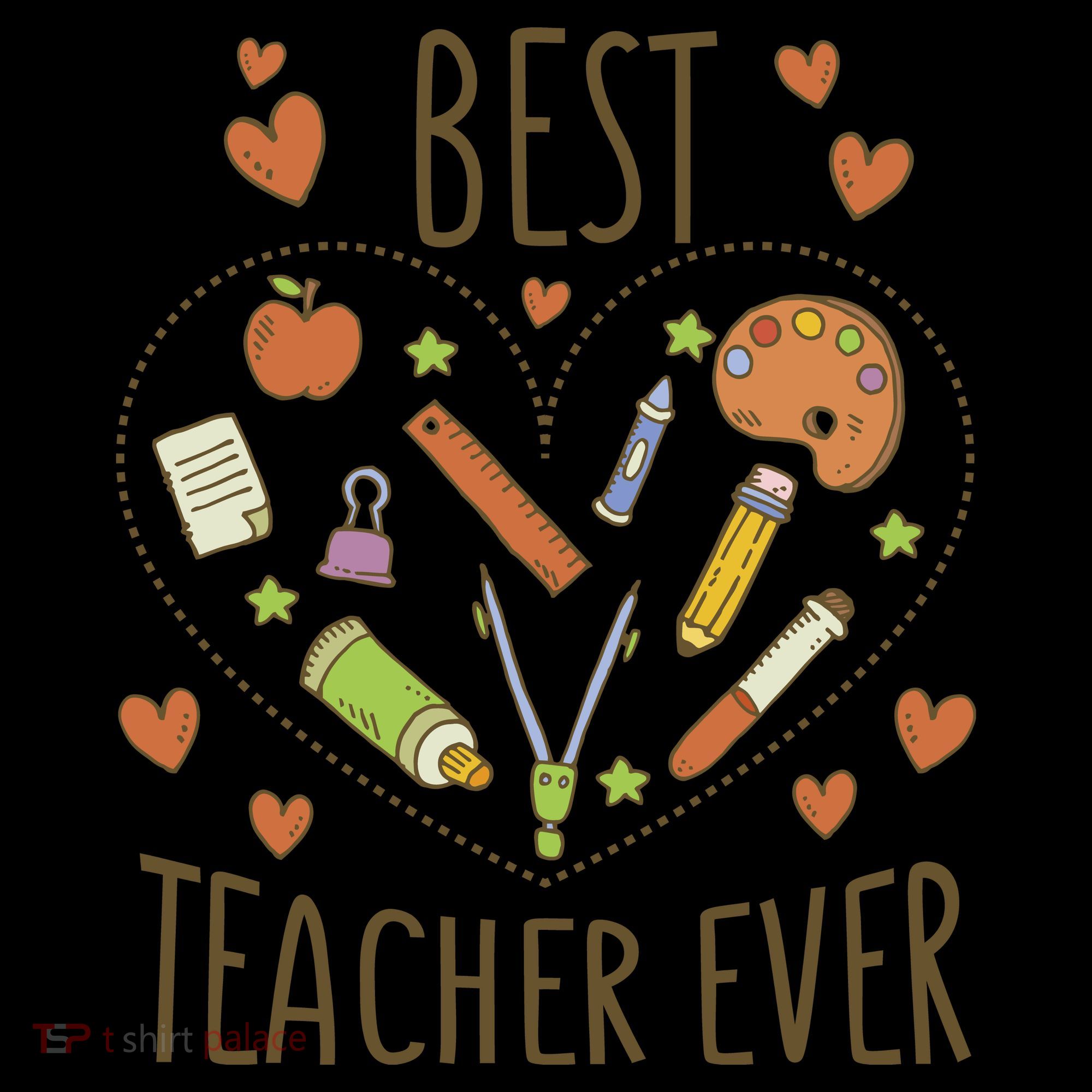 Best Teacher Ever Heart Gift Toddler Hoodie