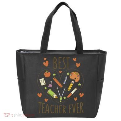 Best Teacher Ever Heart Gift Tote Bag