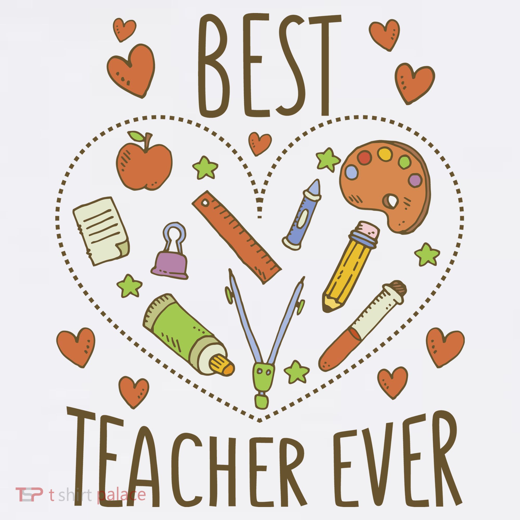 Best Teacher Ever Heart Gift Long Sleeve Shirt