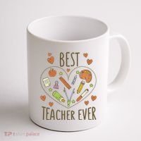 Best Teacher Ever Heart Gift Coffee Mug thumb 1