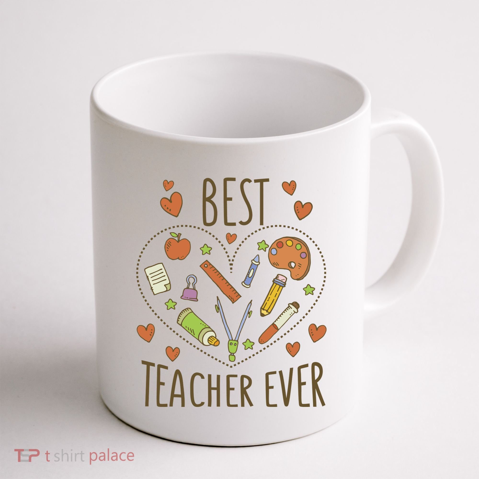 Best Teacher Ever Heart Gift Coffee Mug