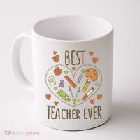 Best Teacher Ever Heart Gift Coffee Mug thumb 0