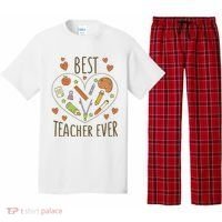 Best Teacher Ever Heart Gift Pajama Set thumb 0
