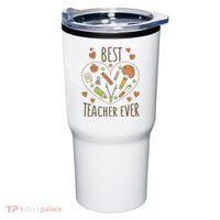 Best Teacher Ever Heart Gift Tumbler thumb 0