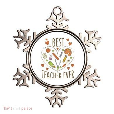 Best Teacher Ever Heart Gift Ornament