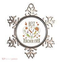Best Teacher Ever Heart Gift Ornament thumb 0