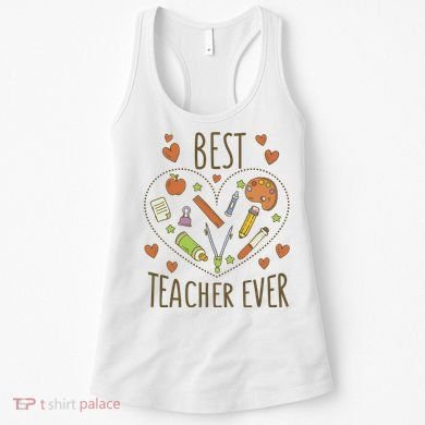 Best Teacher Ever Heart Gift Women's Tank Top