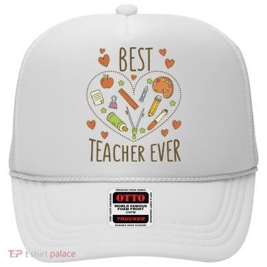 Best Teacher Ever Heart Gift Hat