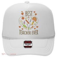 Best Teacher Ever Heart Gift Hat thumb 0