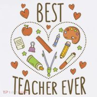 Best Teacher Ever Heart Gift Hat thumb 2
