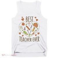 Best Teacher Ever Heart Gift Tank Top thumb 0