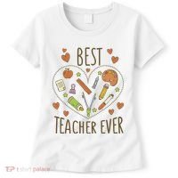 Best Teacher Ever Heart Gift Women's T-Shirt thumb 0