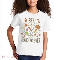 Best Teacher Ever Heart Gift Kids T-Shirt thumb 2