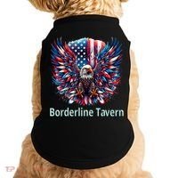 Borderline Tavern Eagle American Flag 4th Of July  Doggie Tank thumb 0