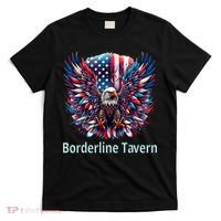 Borderline Tavern Eagle American Flag 4th Of July  T-Shirt thumb 0