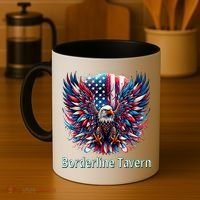 Borderline Tavern Eagle American Flag 4th Of July  Coffee Mug thumb 4