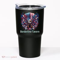 Borderline Tavern Eagle American Flag 4th Of July  Tumbler thumb 0