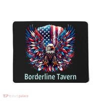 Borderline Tavern Eagle American Flag 4th Of July  Mousepad thumb 0