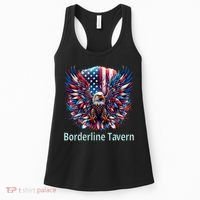 Borderline Tavern Eagle American Flag 4th Of July  Women's Tank Top thumb 0