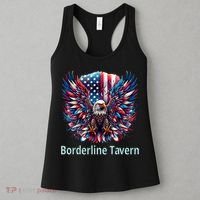 Borderline Tavern Eagle American Flag 4th Of July  Women's Tank Top thumb 3
