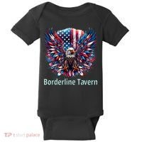 Borderline Tavern Eagle American Flag 4th Of July  Baby Bodysuit thumb 0