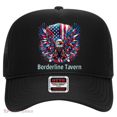 Borderline Tavern Eagle American Flag 4th Of July  Hat