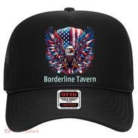 Borderline Tavern Eagle American Flag 4th Of July  Hat thumb 0