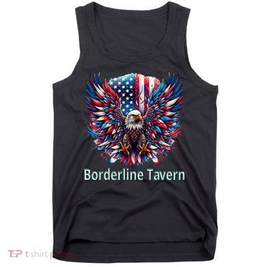 Borderline Tavern Eagle American Flag 4th Of July  Tank Top