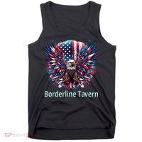 Borderline Tavern Eagle American Flag 4th Of July  Tank Top thumb 0