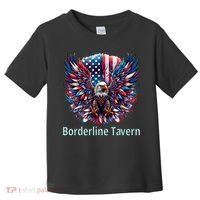 Borderline Tavern Eagle American Flag 4th Of July  Toddler T-Shirt thumb 0