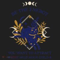 Be The Energy You Want To Attract - Moon Child - Cat Beanie thumb 2
