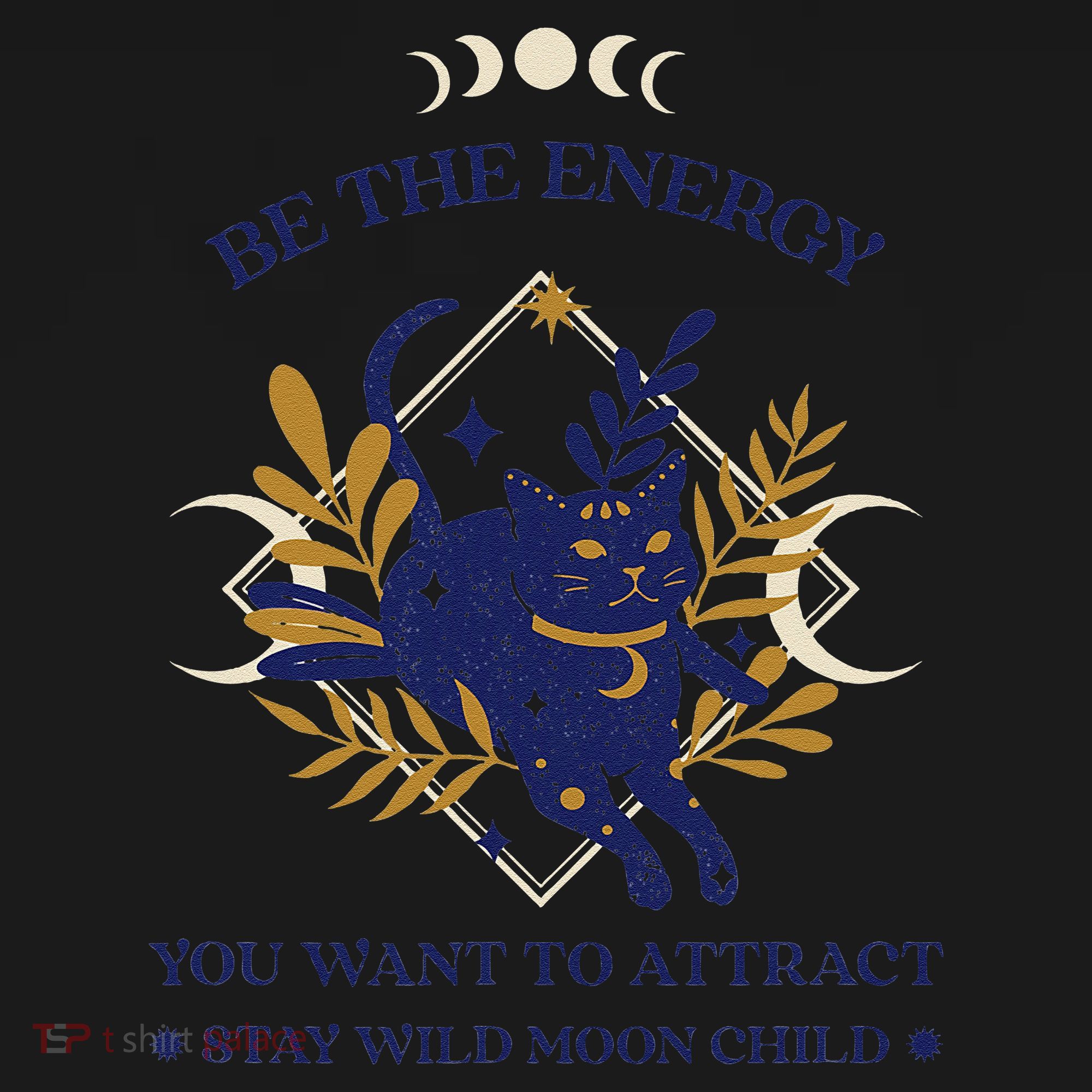 Be The Energy You Want To Attract - Moon Child - Cat Ornament