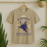 Be The Energy You Want To Attract - Moon Child - Cat T-Shirt thumb 2