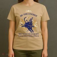 Be The Energy You Want To Attract - Moon Child - Cat T-Shirt thumb 4