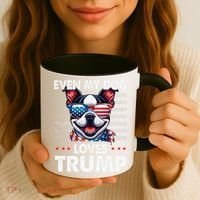 Boston Terrier Even My Dog Loves Trump Funny Coffee Mug thumb 3