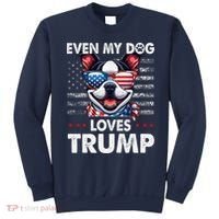 Boston Terrier Even My Dog Loves Trump Funny Sweatshirt thumb 0