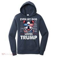 Boston Terrier Even My Dog Loves Trump Funny Women's Hoodie thumb 0