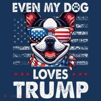 Boston Terrier Even My Dog Loves Trump Funny Mousepad thumb 1