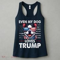 Boston Terrier Even My Dog Loves Trump Funny Women's Tank Top thumb 3