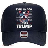 Boston Terrier Even My Dog Loves Trump Funny Hat thumb 0