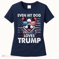Boston Terrier Even My Dog Loves Trump Funny Women's T-Shirt thumb 0