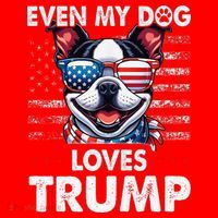 Boston Terrier Even My Dog Loves Trump Funny Santa Hat thumb 1