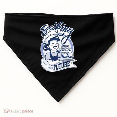Baking The Future Retro Cartoon USA-Made Doggie Bandana