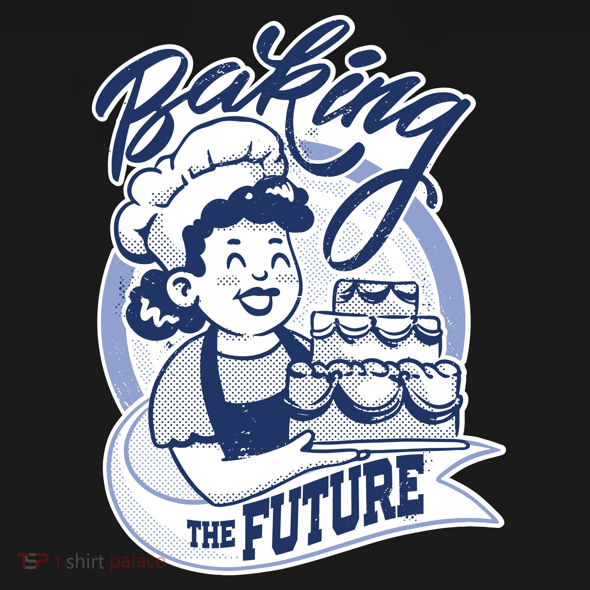 Baking The Future Retro Cartoon USA-Made Doggie Bandana