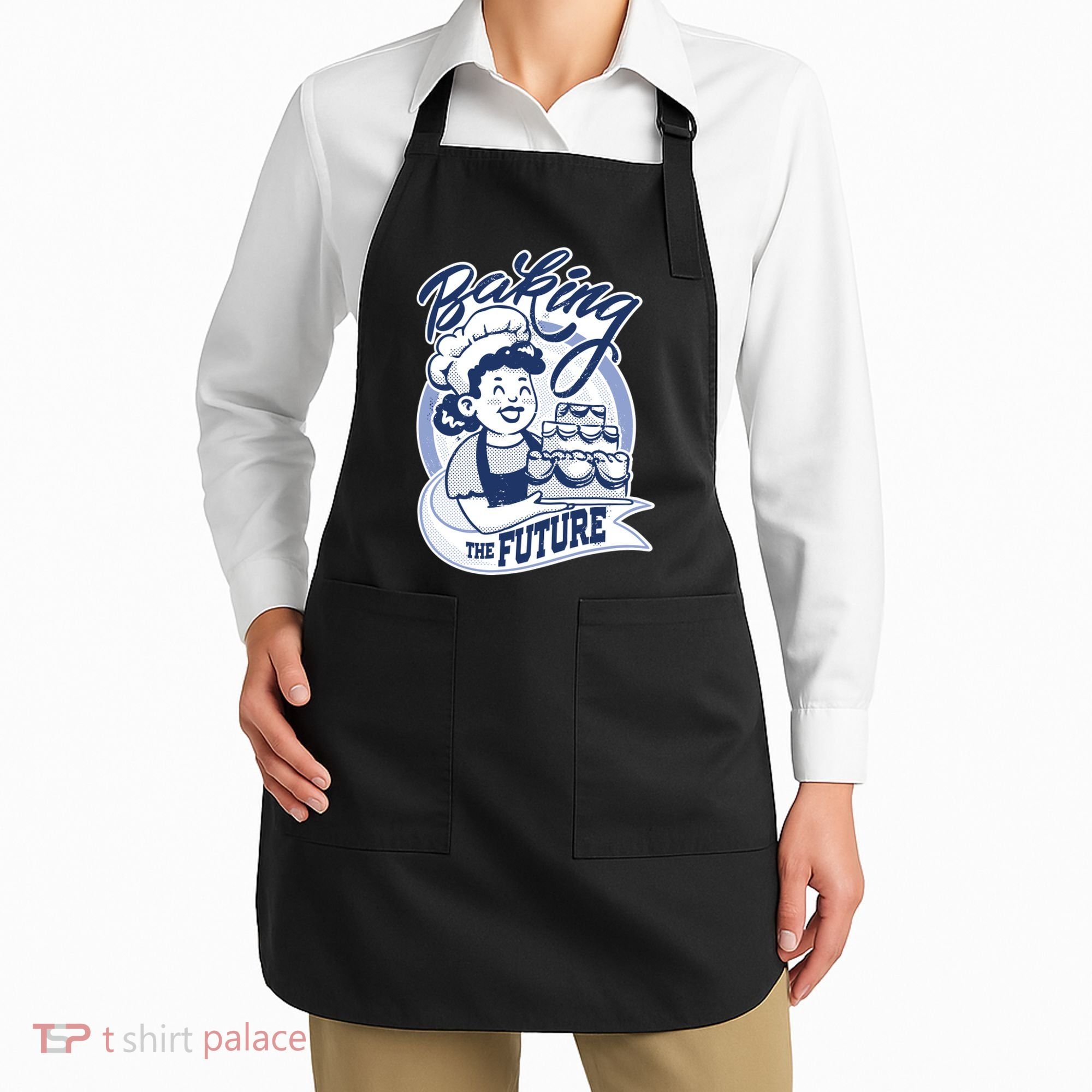 Baking The Future Retro Cartoon Apron