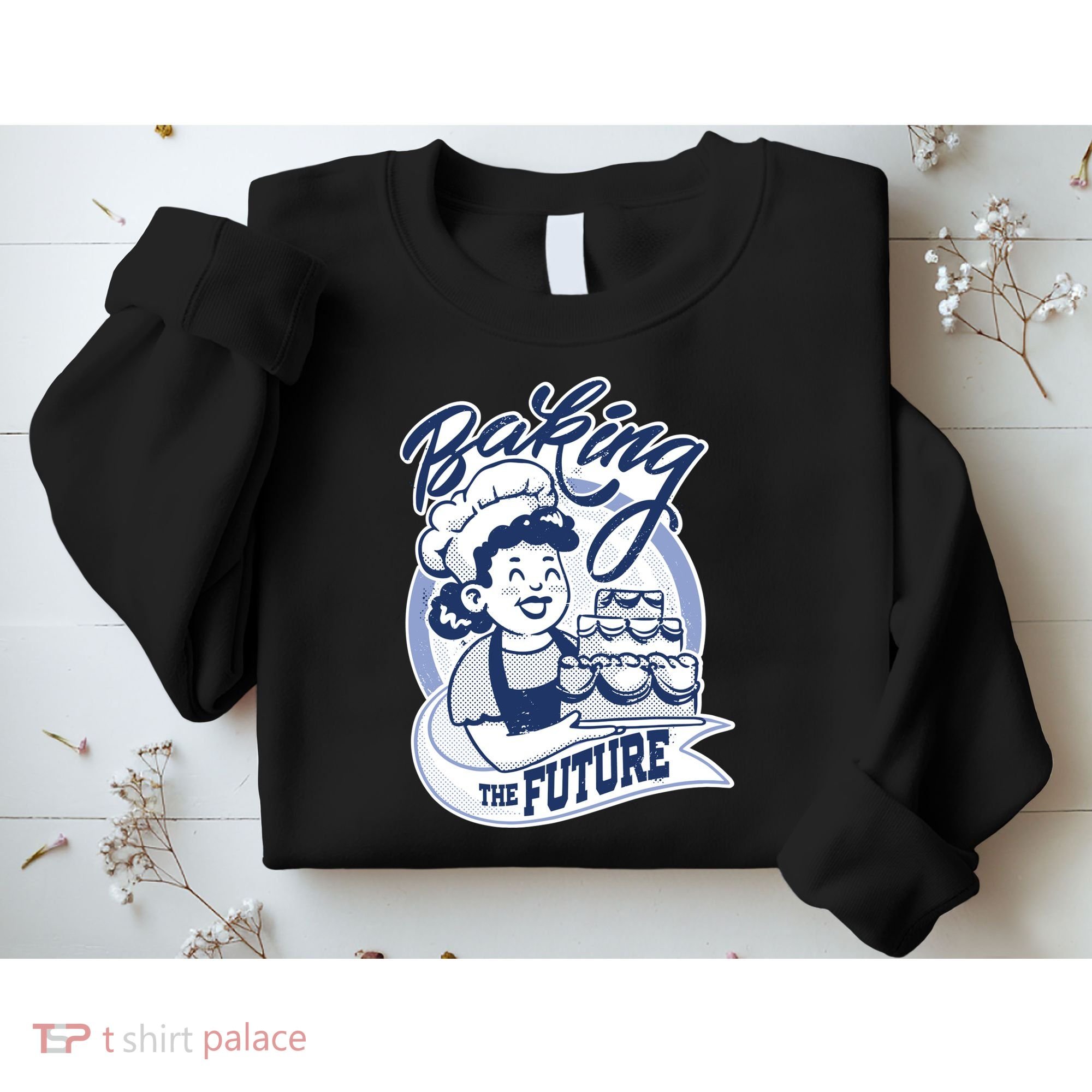 Baking The Future Retro Cartoon Sweatshirt