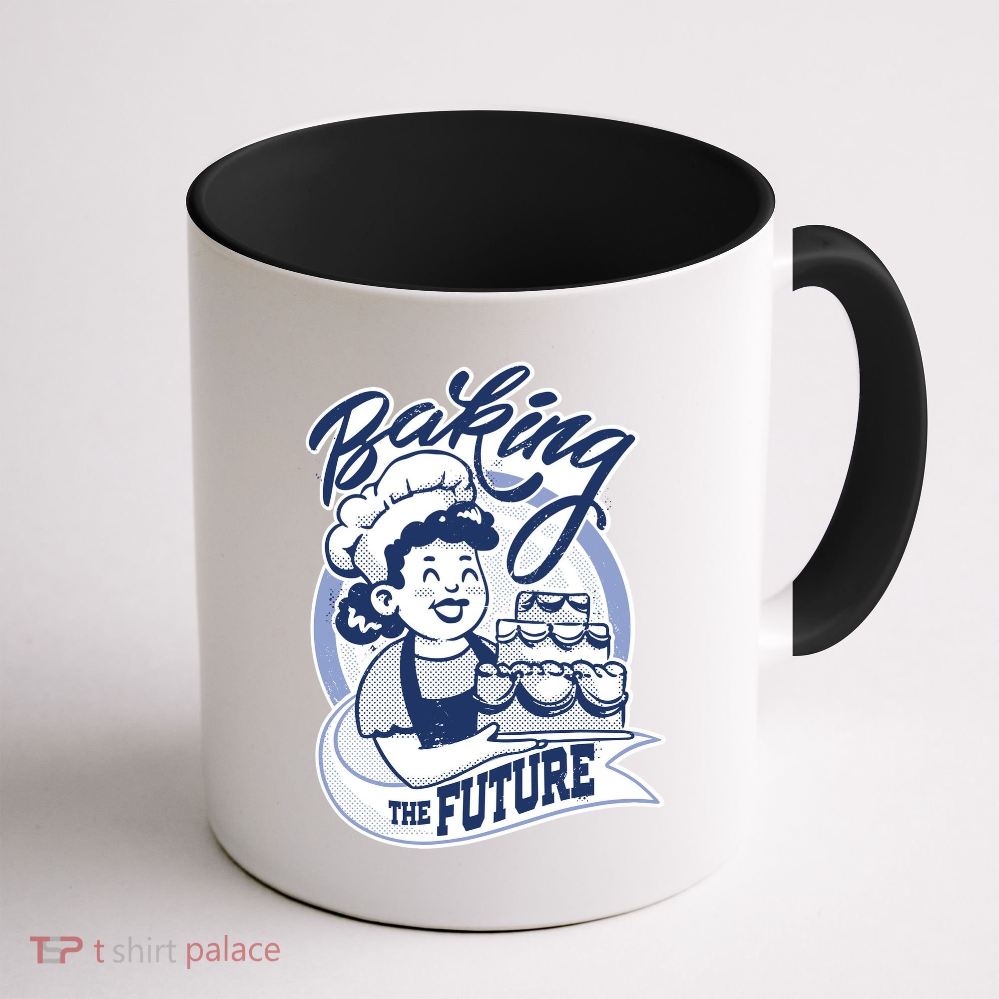 Baking The Future Retro Cartoon Coffee Mug