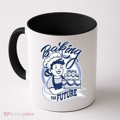 Baking The Future Retro Cartoon Coffee Mug